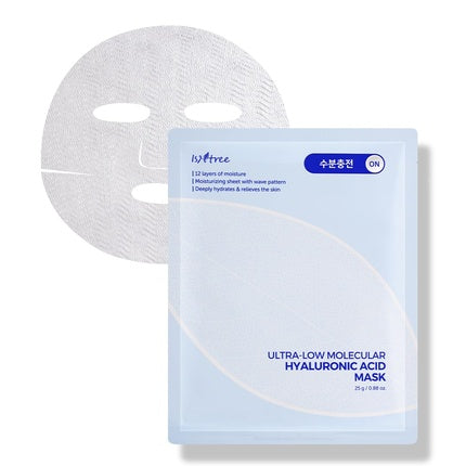 Isntree Ultra-Low Molecular Hyaluronic Acid Mask 10 Pack - 12 Layers of Moisture