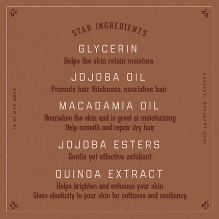 18.21 Man Made Original 3-in-1 Body Wash and Spirit Spritzer All Hair & Skin Types for Men Absolute Mahogany