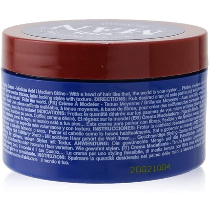 CHI Man Texture Me Back Shaping Cream Medium Hold Men's Hair Styling Cream 3 ounces