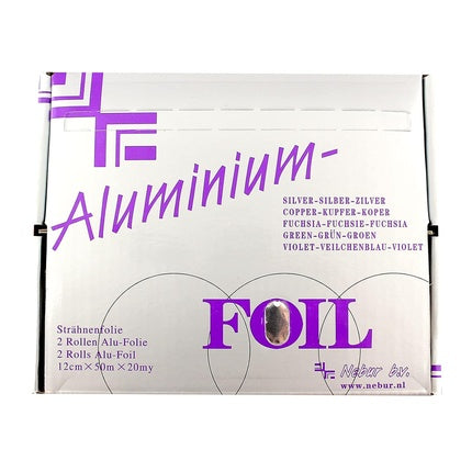 Nebur Aluminum Foil 50m x 12cm x 20my - Pack of 2 Rolls