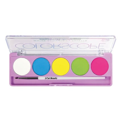 Jcat Beauty Professional CSP101 Primar Colorscope Water Activate FX Eyeliner with Brush and Free Zipper Bag Color Palette