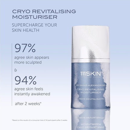 111skin Cryo Revitalising Moisturiser Hydrating Gel Face Cream with Hyaluronic Acid
