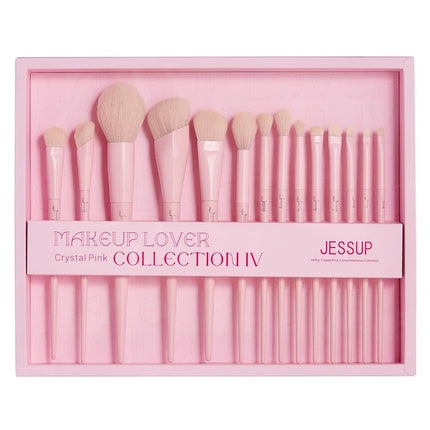 Makeup Lover Crystal Pink Collection Iv Makeup Brush Set T495 14 Pieces