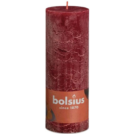 Bolsius Rustik Cheroot Candle 190x68 Old Red