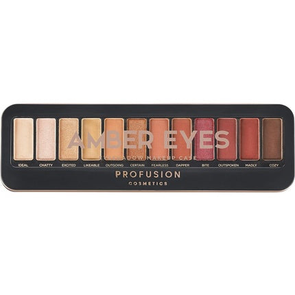 Profusion Cosmetics Pro Makeup Case Eyeshadow Palette for Amber Eyes