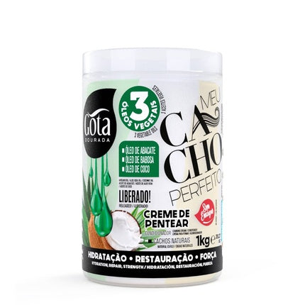 Gota Dourada Meu Cacho Perfeito Leavein Cream With 3 Vegetable Oils 1kg