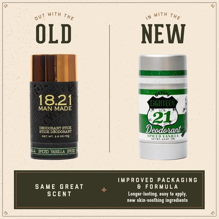 1821 Man Made Longlasting Deodorant for Men All-Day Protection Odor Control