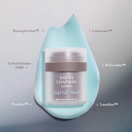 Sarah Chapman Digital Rest Night Cream Vitamin C Moisturizer for Face Anti Wrinkle Hydrating Healthy Cell Rejuvenation Overnight 30ml