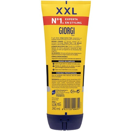 Giorgi Line Total Control 48 Hour Water Resistant Hair Gel 240ml - Size 5