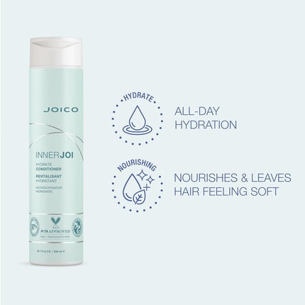Joico InnerJoi Hydrate Conditioner for Dry Hair & Scalp Sulfate & Paraben Free Vegan Formula 10.1 Fl Oz