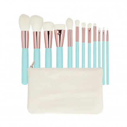 Mimo Makeup Brush Set Turquoise 12 Pieces