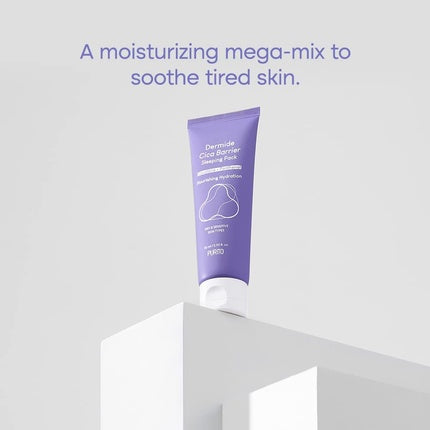 PURITO Dermide Cica Barrier Sleeping Pack 2.7 fl.oz / 80ml Ceramide and Centella Night Cream for Sensitive Skin