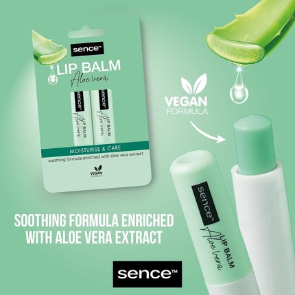 Sence Aloe Vera Lip Care with Vitamin A and Vitamin C Vegan Skincare