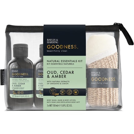 Baylis & Harding Goodness Oud, Cedar & Amber Essentials Gift Set - Vegan