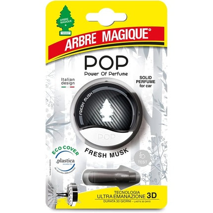 Arbre Magique POP Strong Car Air Freshener Fresh Musk Scent Italian Design