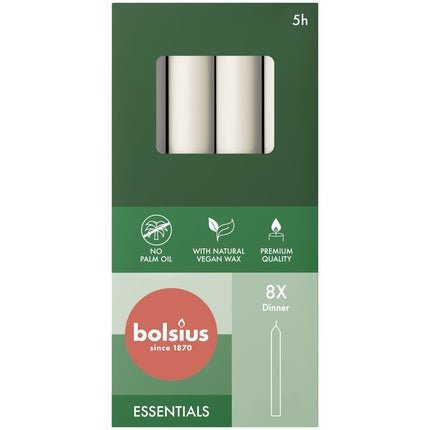 Bolsius Dinner Candles Cloudy White 170x20