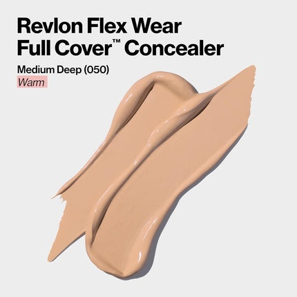Revlon ColorStay Flex Wear Full Cover Non-Creasing Concealer with Hyaluronic Acid and Vitamin E 0.34 fl oz 050 Medium Deep