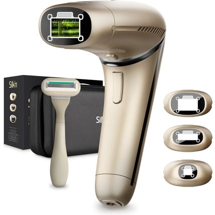 Silk'n 7 Pulsed Laser Epilator With Flexible Champagne Head 600000 Pulses Gold