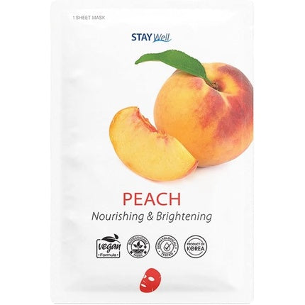 Stay Well Vegan Sheet Mask Peach
