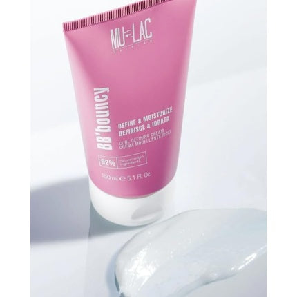 Mulac Cosmetics BB' BOUNCY STYLING Curly Hair Modeling Cream Locks Frizz VEGAN 150ml