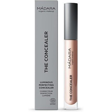 MÁDARA Luminous Perfecting Concealer #25 Latte Organic Makeup Contour Corrector with Hyaluronic Acid and Minerals 4ml