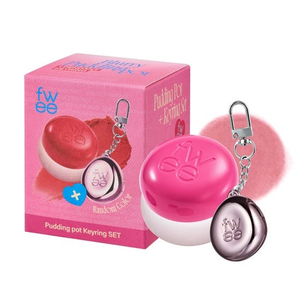 Blurry Pudding Pot Keychain Set Airbrushed Blush and Lip Buildable Pigment