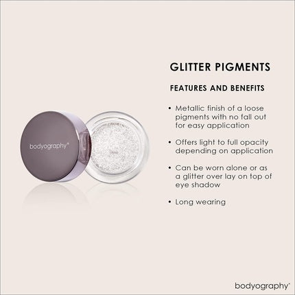 Bodyography Glitter Pigment Halo Silver Diamond for Women 0.105 Oz Eye