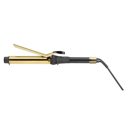 GAMMAPIU' Clip XL Professional Curling Iron Ø25mm 24K Gold Finish with Heat-Resistant Tip Fast Heating Iron for Defined Waves 4 Temperature Settings