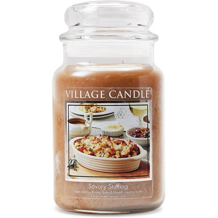 Village Candle Savory Stuffing Candle Large Apothecary 21.25 oz