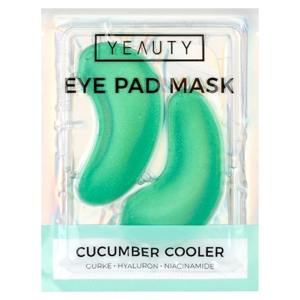 YEAUTY Cucumber Cooler Eye Pad Mask with Cucumber Extract, Hyaluronic Acid, Niacinamide - Moisturizing and Smoothing Skin