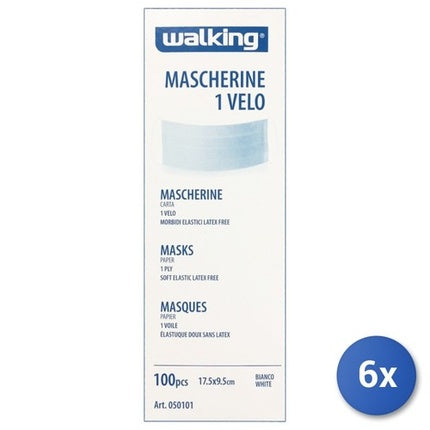 Brenta Disposable Paper Masks 100 Pieces - Pack of 6