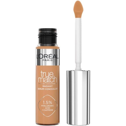 L'Oréal Paris Serum Concealer Medium Coverage Radiant Finish with 1.5% Hyaluronic Acid and Caffeine True Match 10ml 8N