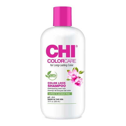 CHI ColorCare Color Lock Shampoo 12 fl oz - Gentle Cleansing and Moisturizing for Color Treated Hair