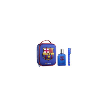 Fc Barcelona Eau De Toilette Spray Set 100ml Mini 10ml