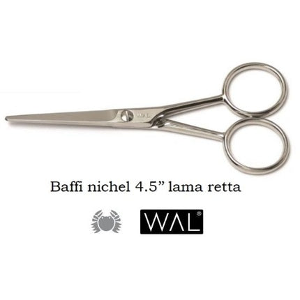Wal Mustache Scissors Nickel 618 4.5 Inch Straight 1 Piece