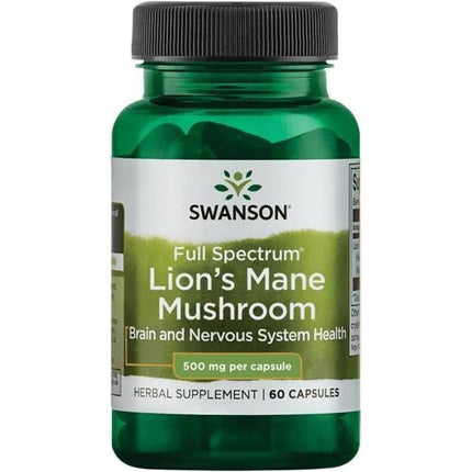 1x Full Spectrum Swanson Lions Mane Mushroom | Lion's Mane Mushroom | 60 Capsules Each