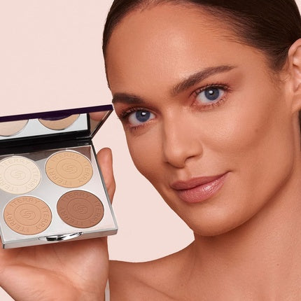By Terry Hyaluronic Hydra-Powder Palette 4-Shade Vegan Contour Palette for Flawless and Matte Complexion Fair to Medium