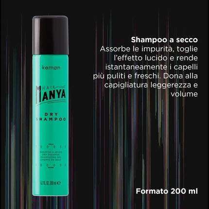Kemon Hair Manya Dry Shampoo Provides Freshness Professional Hair Care in Salon Quality 200ml