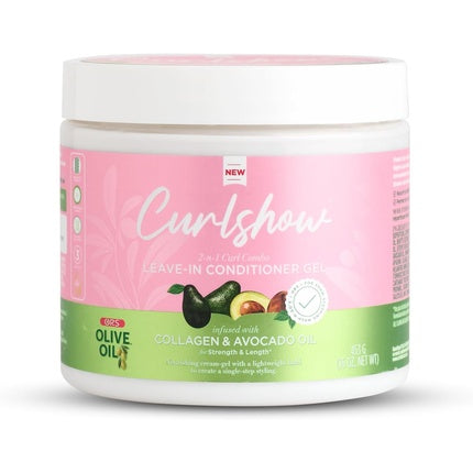 Ors Olive Oil Curlshow Leave-In Conditioner Gel Infused with Collagen and Avocado