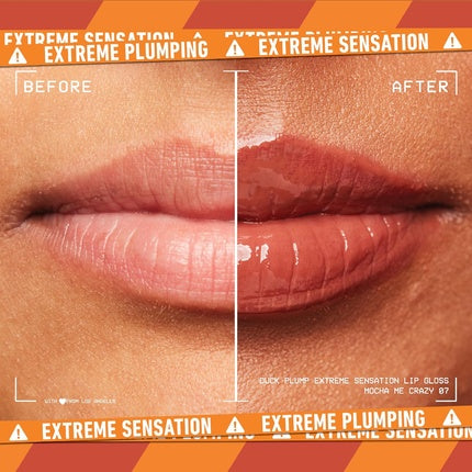 NYX Professional Makeup Lip Plumping Gloss Intense Colour High Pigmentation Extreme Shine Infused with Spicy Ginger Vegan Formula Duck Plump Mocha Me Crazy