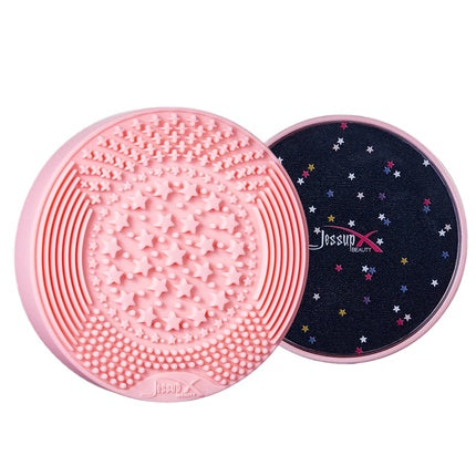 Jessup Wet And Dry Brush Cleaner Sponge For Cleaning Brushes Dry And Wet Pink