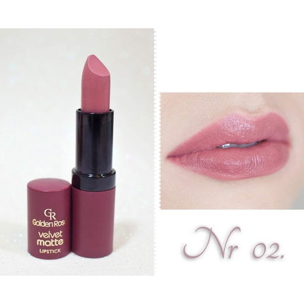 Golden Rose Velvet Matte Lipstick Color No. 02