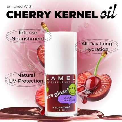 Lamel Hydrating Lip Oil Let's Glaze - Hydrating Lip Gloss Flavoring Oil