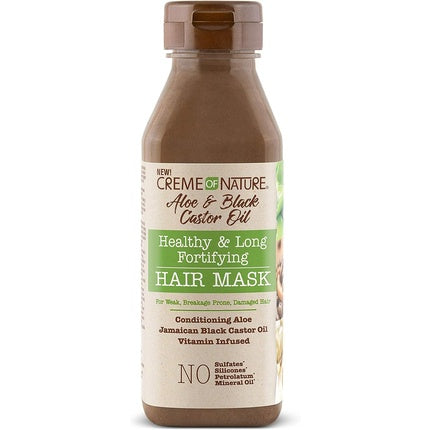Creme of Nature Aloe & Black Castor Oil Healthy & Long Fortifying Hair Mask 12oz 355ml