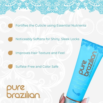 Pure Brazilian Deep Conditioning Masque with Brazilian Keratin, Acai & Arginine