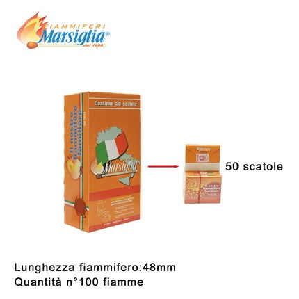 Fiammiferi Family Matches Marseille Pack Of 100