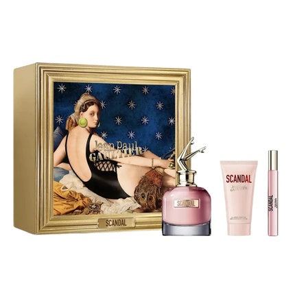 Jean Paul Gaultier Scandal Eau De Parfum Spray Set - 80ml + Body Lotion 75ml + Eau De Parfum Spray 10ml
