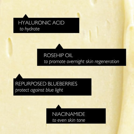 UpCircle Mini Travel Size Night Cream with Hyaluronic Acid and Niacinamide 30ml - Nourishing and Unscented for Sensitive Skin Anti-Ageing Properties - Vegan Cruelty-Free 30ml