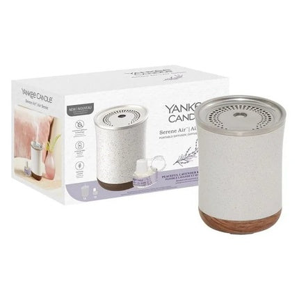Yankee Candle Serene Air Portable Diffuser Filled With Lavender And Sea Salt