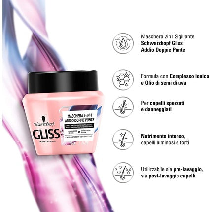 Schwarzkopf Gliss Adult Double Point Hair Mask 300ml